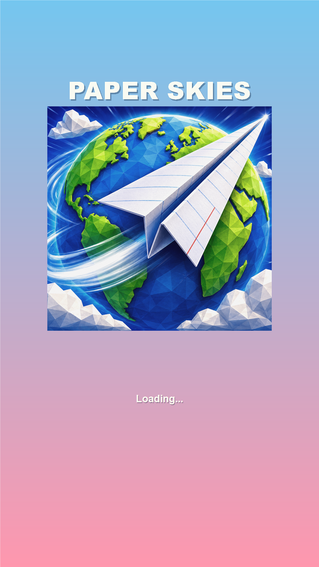 Paper Skies Android launch screen screenshot